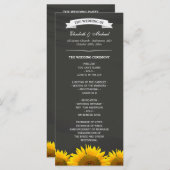 結婚式 プログラムエレガントスンフラワーズシャルボード プログラム (正面/裏面)