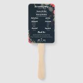 結婚式 プログラムエレガントピーチオレンジフローラ ハンドファン (裏面)