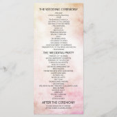 結婚式 プログラムエレガント水彩フローラ羽 プログラム (裏面)