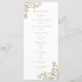 結婚式 プログラムエレガント金ゴールド縁ど軸 プログラム (裏面)