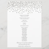 結婚式 プログラムエレガント銀紙吹雪 プログラム (裏面)