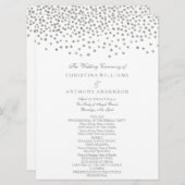 結婚式 プログラムエレガント銀紙吹雪 プログラム (正面/裏面)