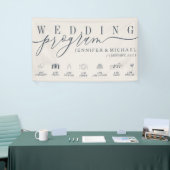 結婚式 プログラムカスタムアイコンTimeline beige navy 横断幕 (トレードショー)