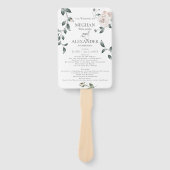 結婚式 プログラムカスタム赤面バラ ハンドファン (正面)