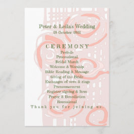 結婚式 プログラムカルチャーモザイクフローラサンゴ2 プログラム