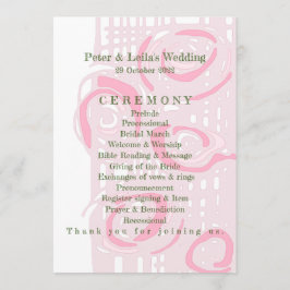 結婚式 プログラムカルチャーモザイクフローラピンク2 プログラム