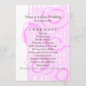 結婚式 プログラムカルチャーモザイクフローラピンク4 プログラム (正面)