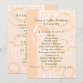 結婚式 プログラムカルチャーモザイクフローラピーチ1 プログラム (正面/裏面)