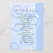 結婚式 プログラムカルチャーモザイクフローラブルー1 プログラム (裏面)