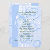 結婚式 プログラムカルチャーモザイクフローラブルー1 プログラム (正面/裏面)