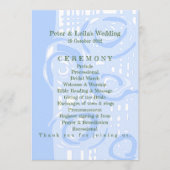 結婚式 プログラムカルチャーモザイクフローラブルー1 プログラム (正面)