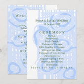 結婚式 プログラムカルチャーモザイクフローラブルー2 プログラム (正面/裏面)