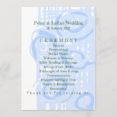 結婚式 プログラムカルチャーモザイクフローラブルー2 プログラム (正面)