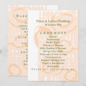 結婚式 プログラムカルチャーモザイクフローラ桃2 プログラム (正面/裏面)