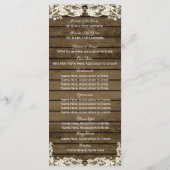 結婚式 プログラムカントリーバーンロマンス プログラム (裏面)