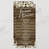 結婚式 プログラムカントリーバーンロマンス プログラム (正面/裏面)