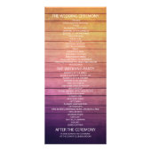 結婚式 プログラムカードシャンパングラスウッドライト ラックカード (裏面)