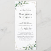 結婚式 プログラムカードユーカリプトゥスグリーン プログラム (正面)