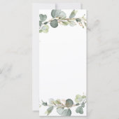 結婚式 プログラムカードユーカリ緑色多肉質 (裏面)