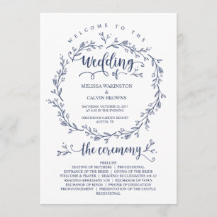 結婚式 プログラムカード素朴テーマTED418A_1 プログラム