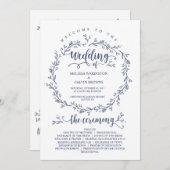 結婚式 プログラムカード素朴テーマTED418A_1 プログラム (正面/裏面)