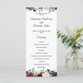 結婚式 プログラムカード。 (スタンド正面)