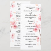 結婚式 プログラムカード。 (正面/裏面)