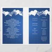 結婚式 プログラムグランジハートブルー (裏面)