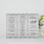 結婚式 プログラムグレイフローラフライヤー (スタンド正面)