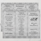 結婚式 プログラムグレイフローラフライヤー (正面/裏面)