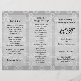 結婚式 プログラムグレイフローラフライヤー