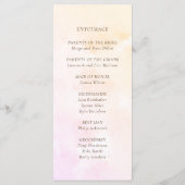 結婚式 プログラムコーラルウォーター色フローラ プログラム (裏面)