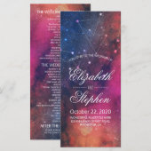 結婚式 プログラムゴージャス星星雲コンステレーション プログラム (正面/裏面)