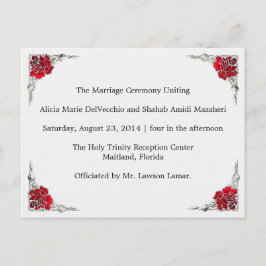 結婚式 プログラムシャリシア ポストカード