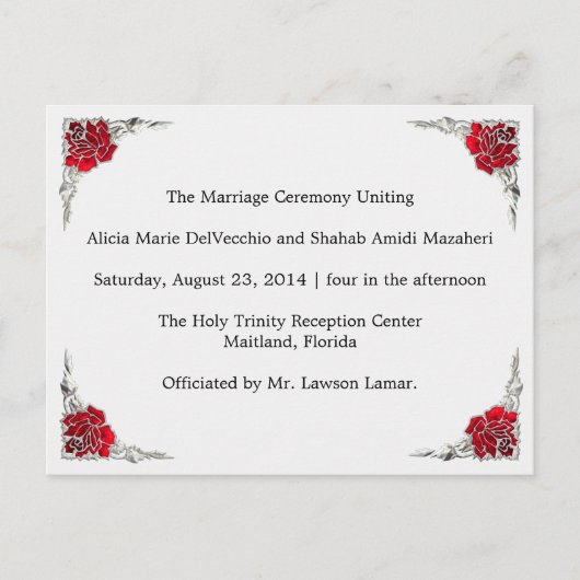 結婚式 プログラムシャリシア ポストカード (正面)