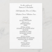 結婚式 プログラムシルバートンフライハート プログラム (裏面)