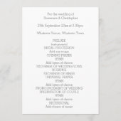 結婚式 プログラムシルバーハート プログラム (裏面)