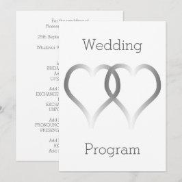 結婚式 プログラムシルバーハート プログラム