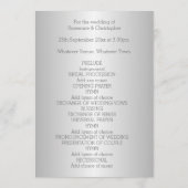 結婚式 プログラムシルバーハート プログラム (裏面)