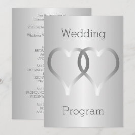 結婚式 プログラムシルバーハート プログラム