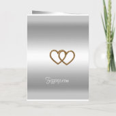 結婚式 プログラムシルバー2ハート プログラム (裏面)