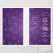 結婚式 プログラムシンプルタンデムバイクパープル (裏面)