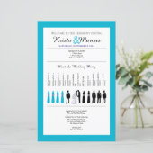 結婚式 プログラムシンプルファン (スタンド正面)