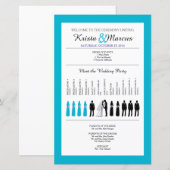 結婚式 プログラムシンプルファン (正面/裏面)