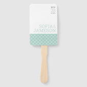 結婚式 プログラムシンプル型パステルモダンミント ハンドファン (正面)