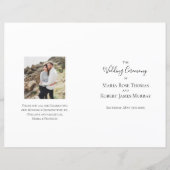 結婚式 プログラムシンプル白黒スクリプト (正面)