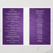 結婚式 プログラムシートミュージックパープル (裏面)