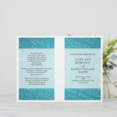 結婚式 プログラムシート音楽ブルー (スタンド正面)