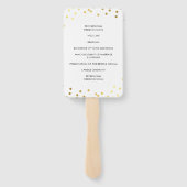 結婚式 プログラムスタイリッシュシックglam金ゴールド紙吹雪 ハンドファン (裏面)