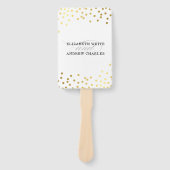 結婚式 プログラムスタイリッシュシックglam金ゴールド紙吹雪 ハンドファン (正面)